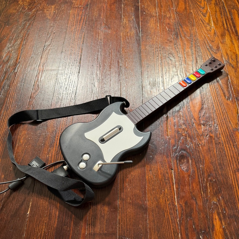 Playstation 2 Guitar Hero PS2 Red Octane Wired Controller PSLGH Black